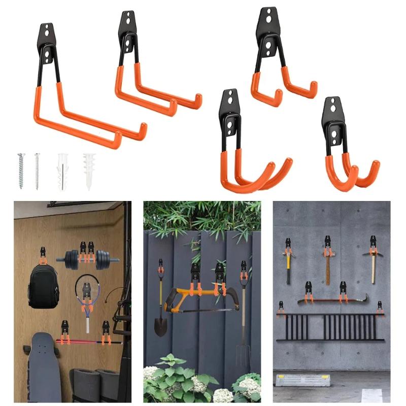 Gardening Tools Organizer - Прочный настенный железный крюк-органайзер для гаража,