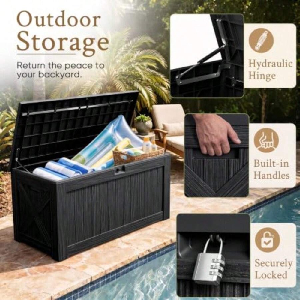 Ящик для хранения на открытом  – обзор и цена Gardening Tools Organizer
